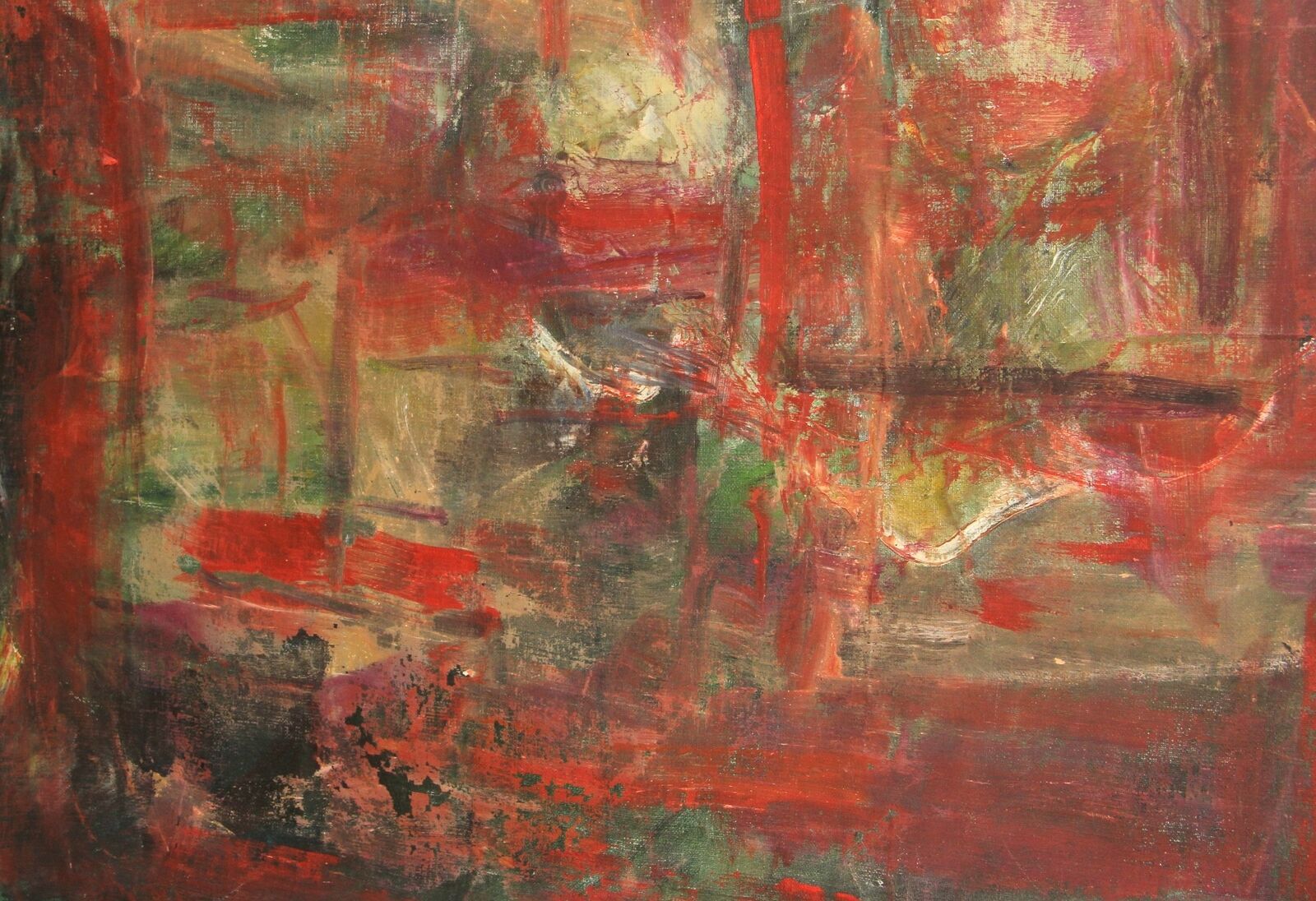 Vintage oil painting abstract landsacpe