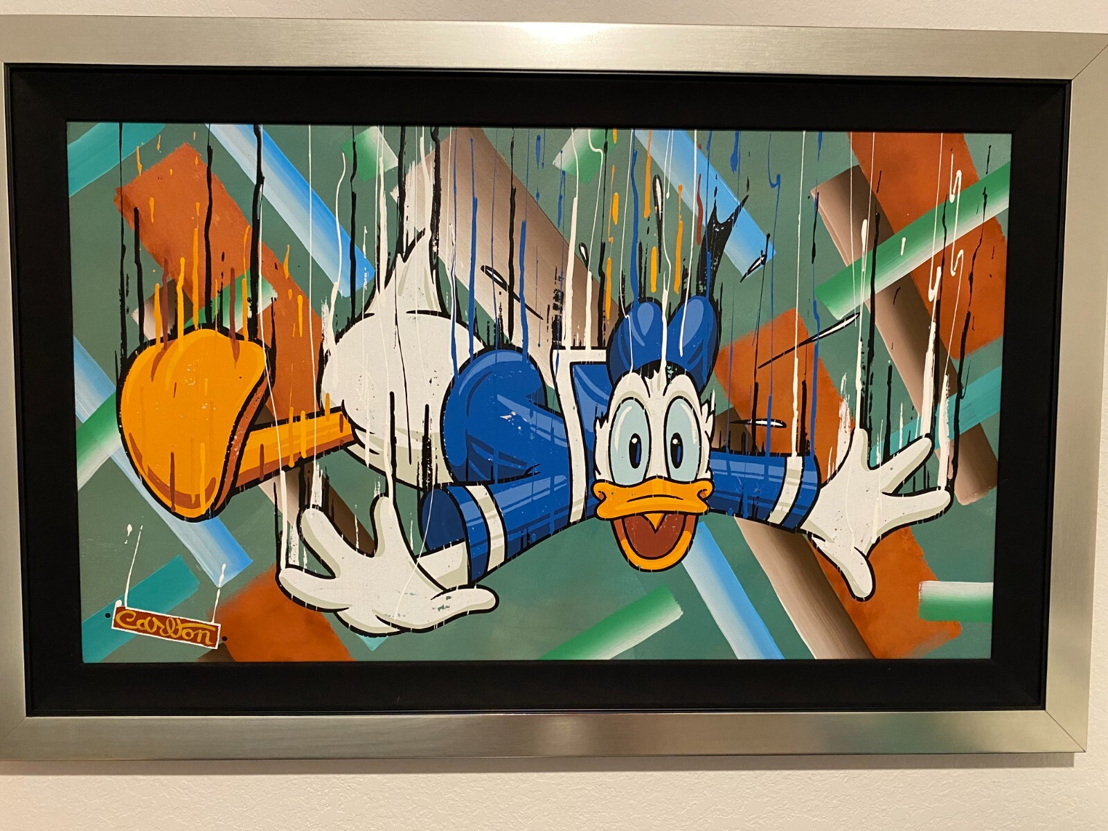 Disney Trevor Carlton «Fallin’ Donald» Hand Signed Painting