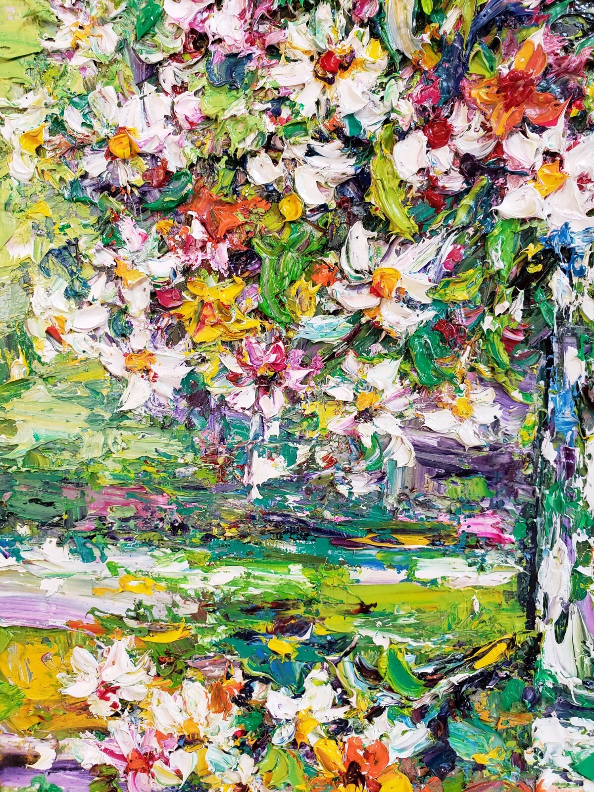 Flowers Vase 19. Original oil painting by Duc Tran. 20x16in