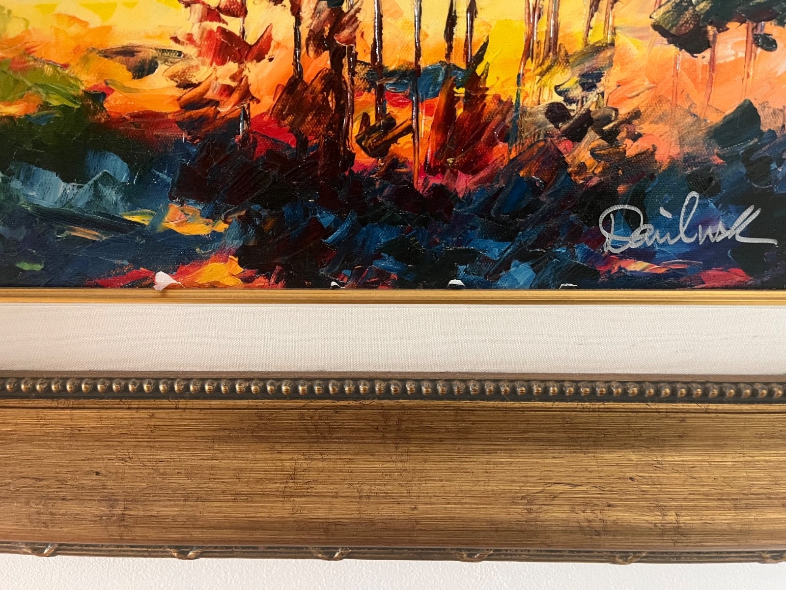 DANIEL WALL FRAMED AND SIGNED HAND-EMBELLISHED GICLEE