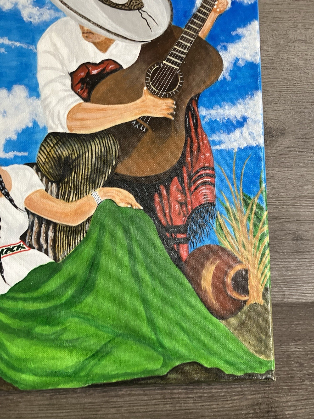 Original “the Serenade ” Acrylic Painting Prison Art Handmade Canvas Art