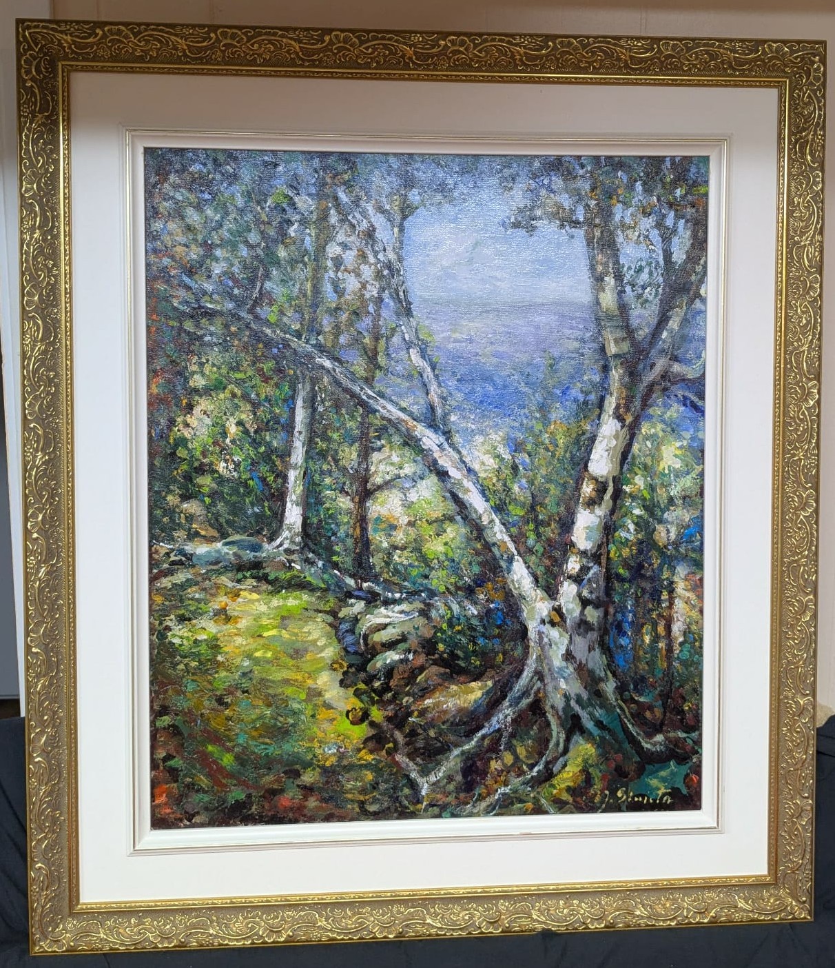 JOSEPH GIUNTA, ON MOUNT ROYAL, OIL/PANEL, 24» X 20», PAINTING PAINTING