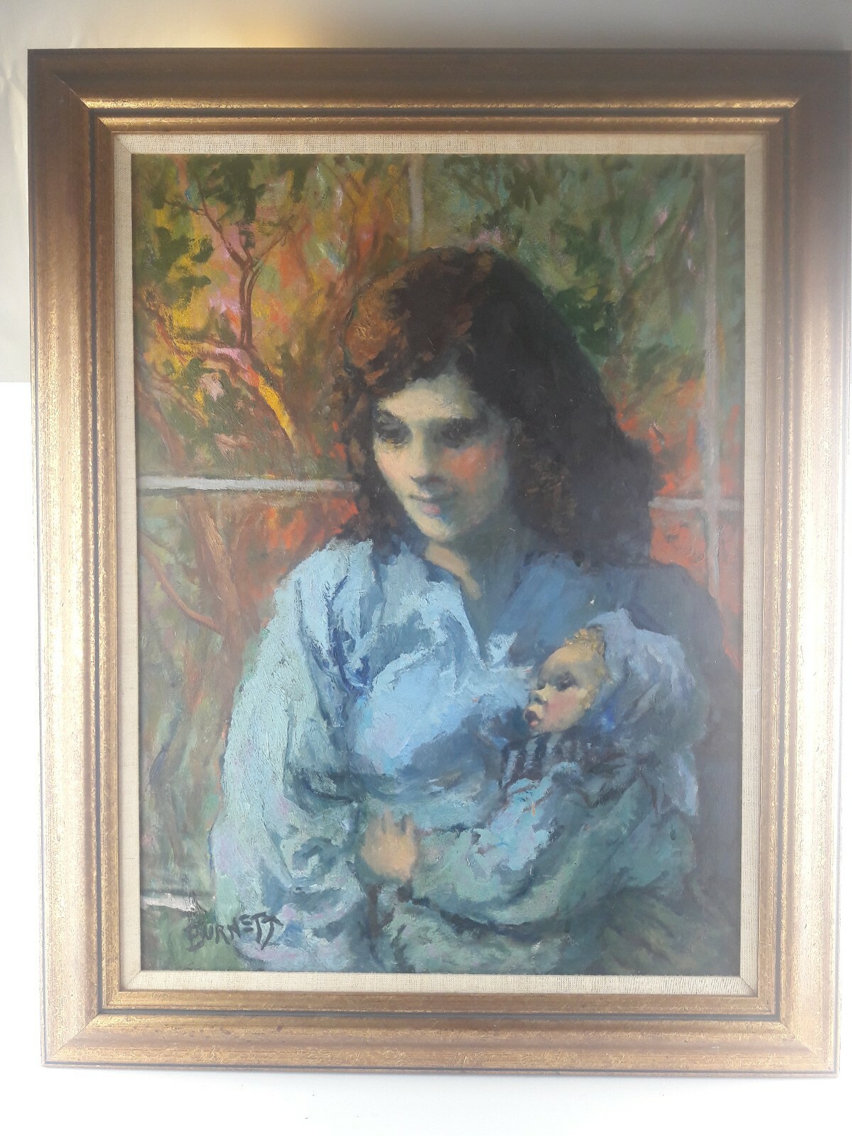 LOUIS BURNETT New England ARTIST – ROCKPORT MA – Mother w/child