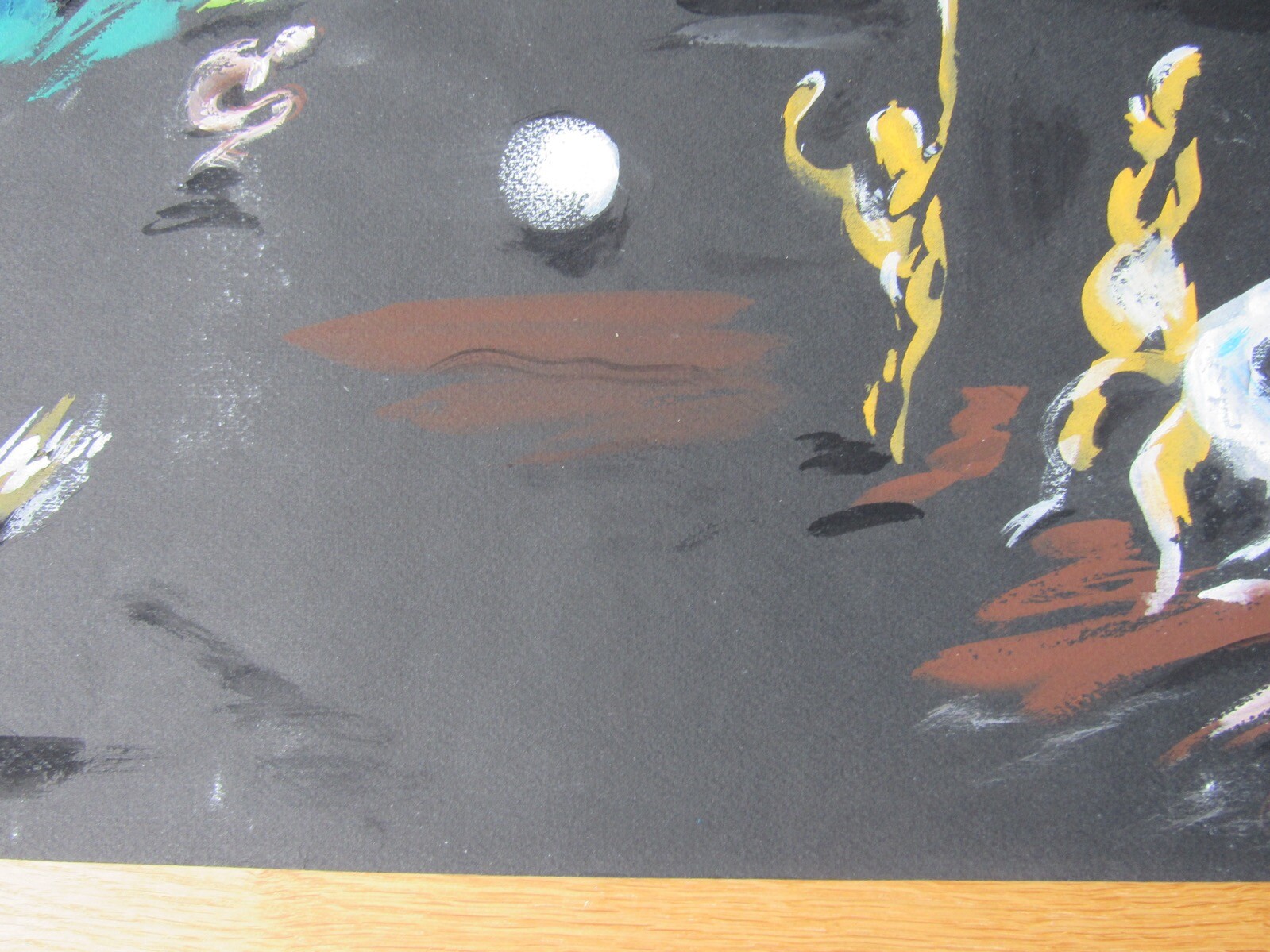 Opera Decor Gouache Drawing Signed by Jacques André Brégère set design painting