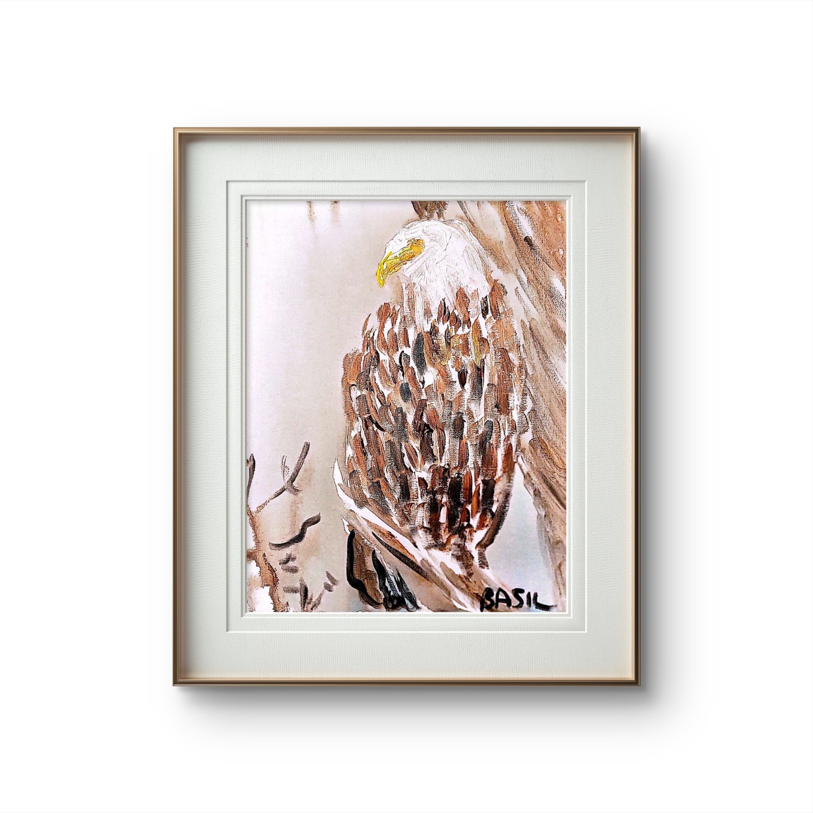 Bald Eagle Contemporary Expressionist Original Painting.