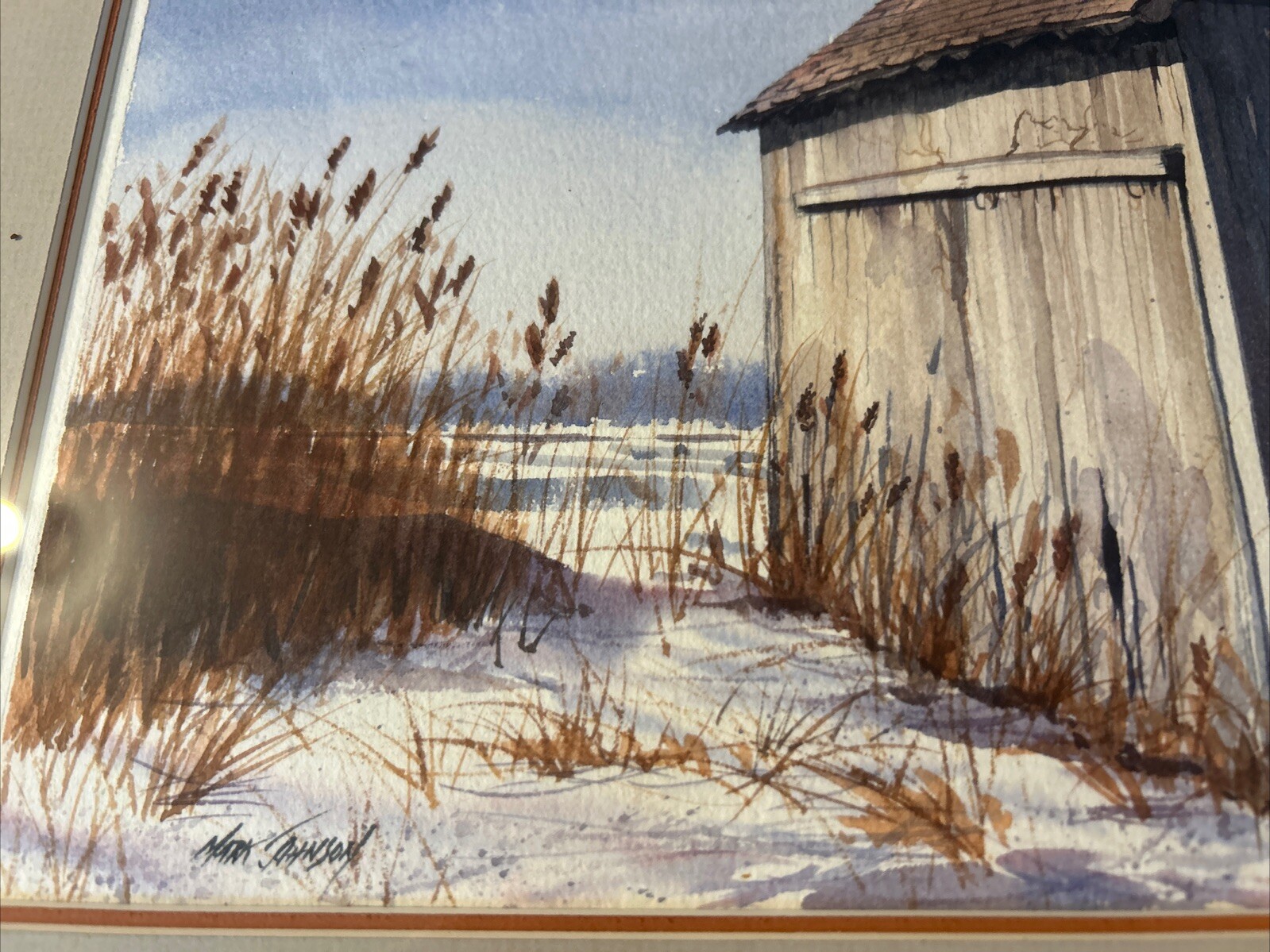 MARK JOHNSON ORIGINAL LANDSCAPEWATER COLOR PAINTING
