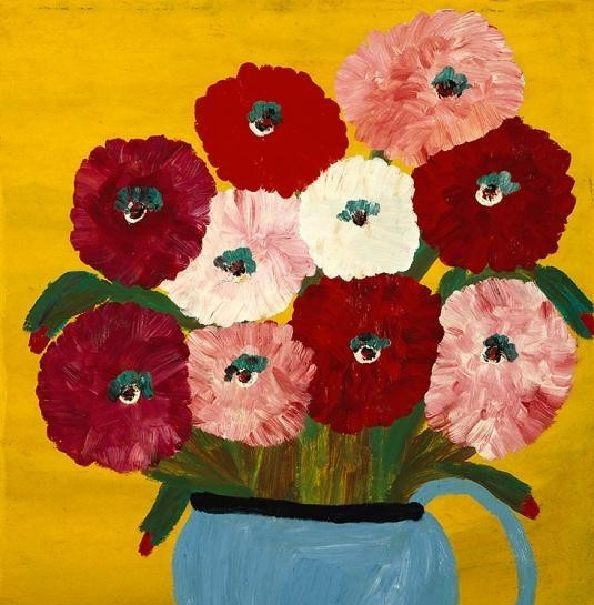Clementine Hunter (Handmade) Signed Oil Painting on Canvas 16×24 in Naive Art ..