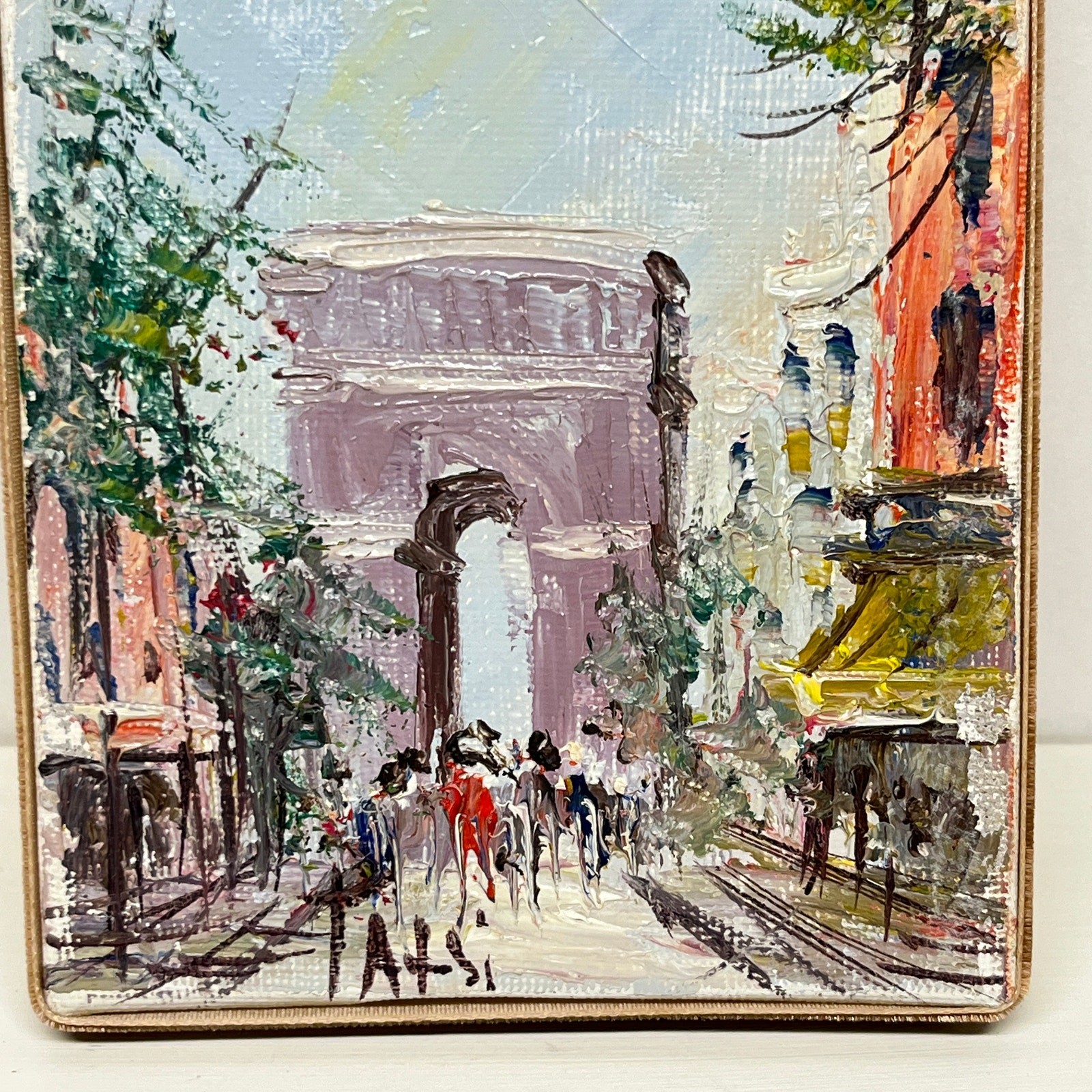 Impressionist Painting The Arc de Triomphe in Paris 3.5 x 4.5