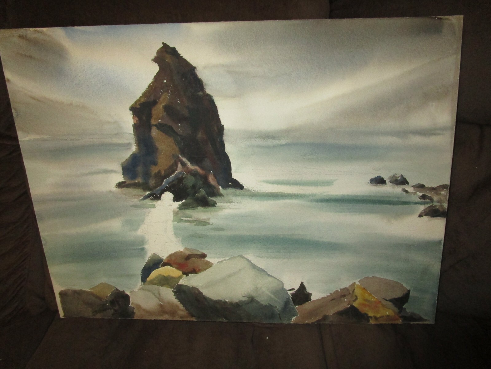 Original Watercolor Painting By Peg Humphreys Boulder Oregon Coast & G, 22″x 30″