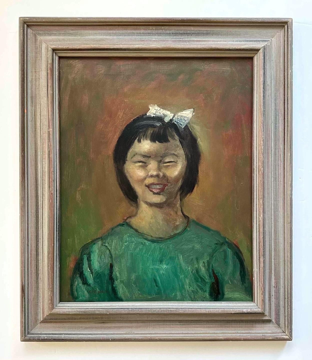 George Chann (Chinese American) -Vintage Portrait of Chinese Girl -circa 1940s