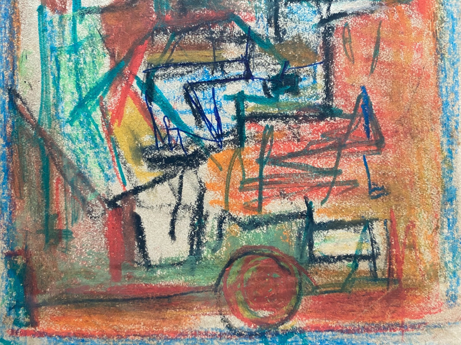 Juan David. Painting. Untitled, ca 1978. Mixed media on paper. Original art