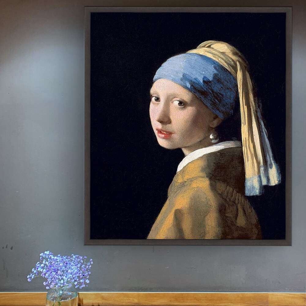 Girl With a Pearl Earring 100% Handmade Modern Abstract for Living Room Oil