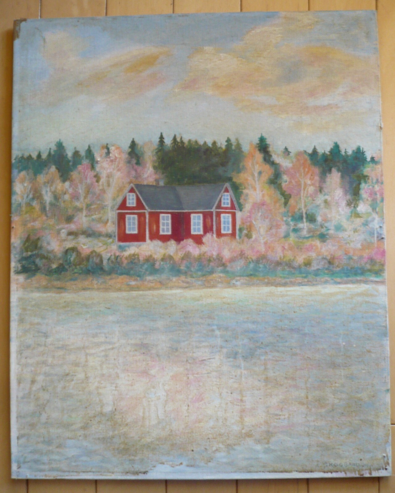 ARVID SKOGGARD, LISTED NEW YORK NY SWEDISH, VINTAGE IMPRESSIONIST LANDSCAPE OIL