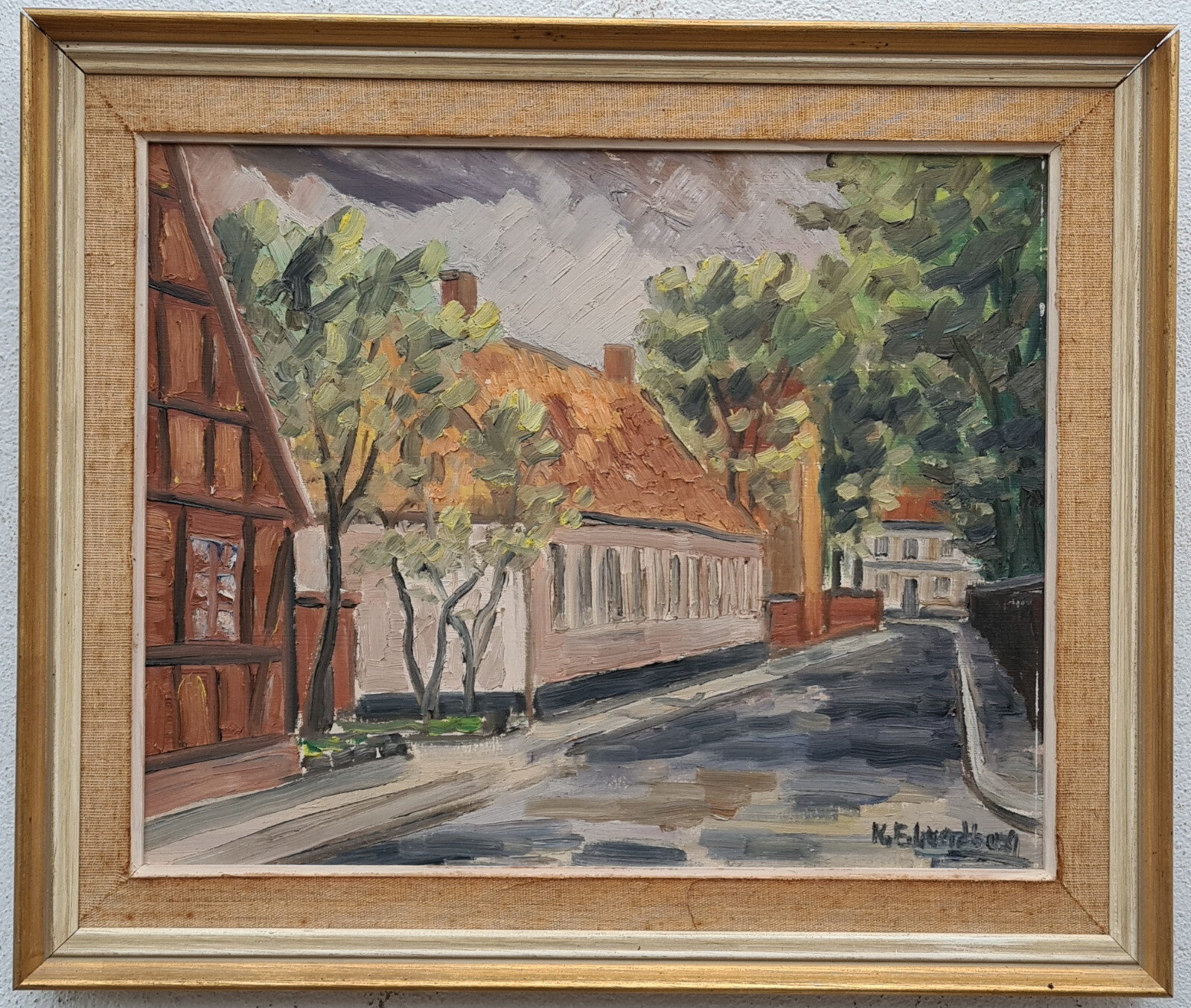 Abstraktes Ölgemälde Bild Gemälde Oil Painting Meisterwerk Landschaft Stadt