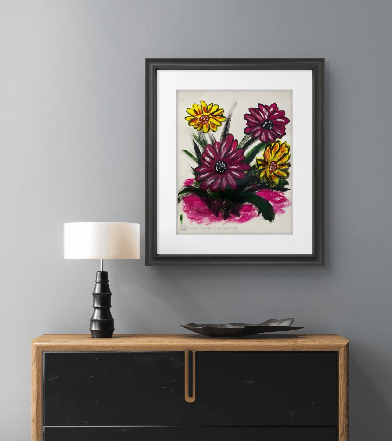 Messa Original Art: Flourish- 11×14 Acrylic Neo Expressionism Artwork on Paper