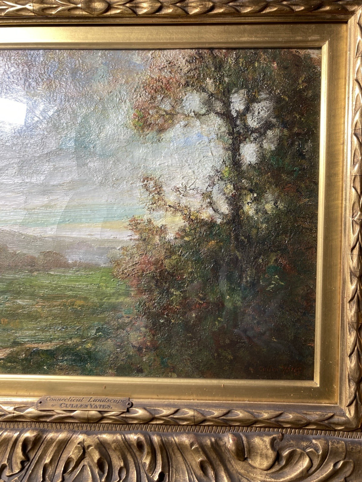 Cullen Yates American Tonalist Impressionist “Connecticut Landscape” Oil Ptg.