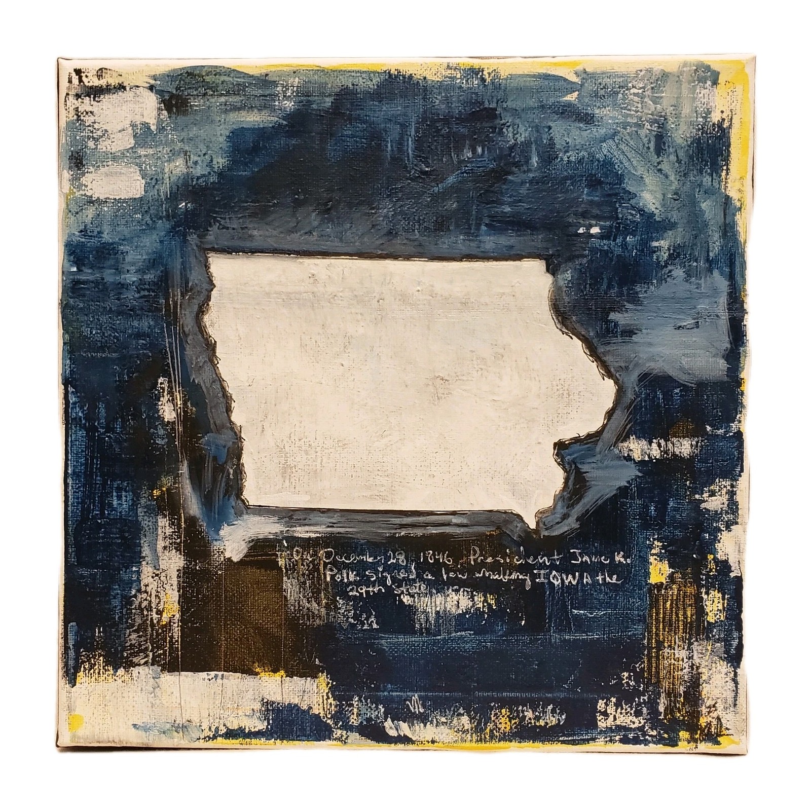 Original Abstract Modern Minimal Acrylic Painting By K.A.Davis » Iowa «