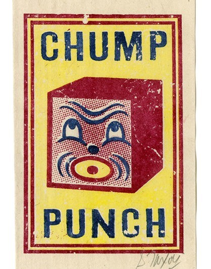 Gary Taxali «Chump Punch» Limited Edition Print – Museum framed