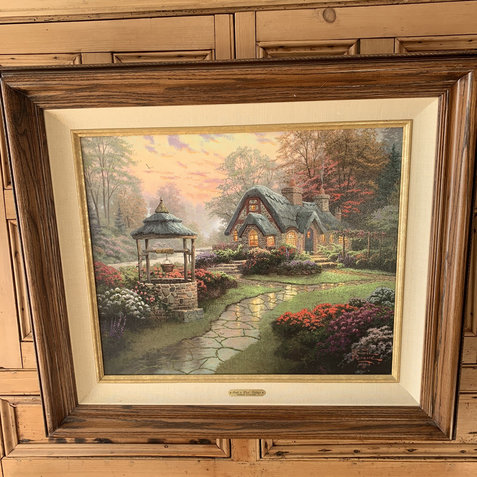 Thomas Kinkade Make A Wish Cottage Oil On Canvas 34” X 29” 172 / 350