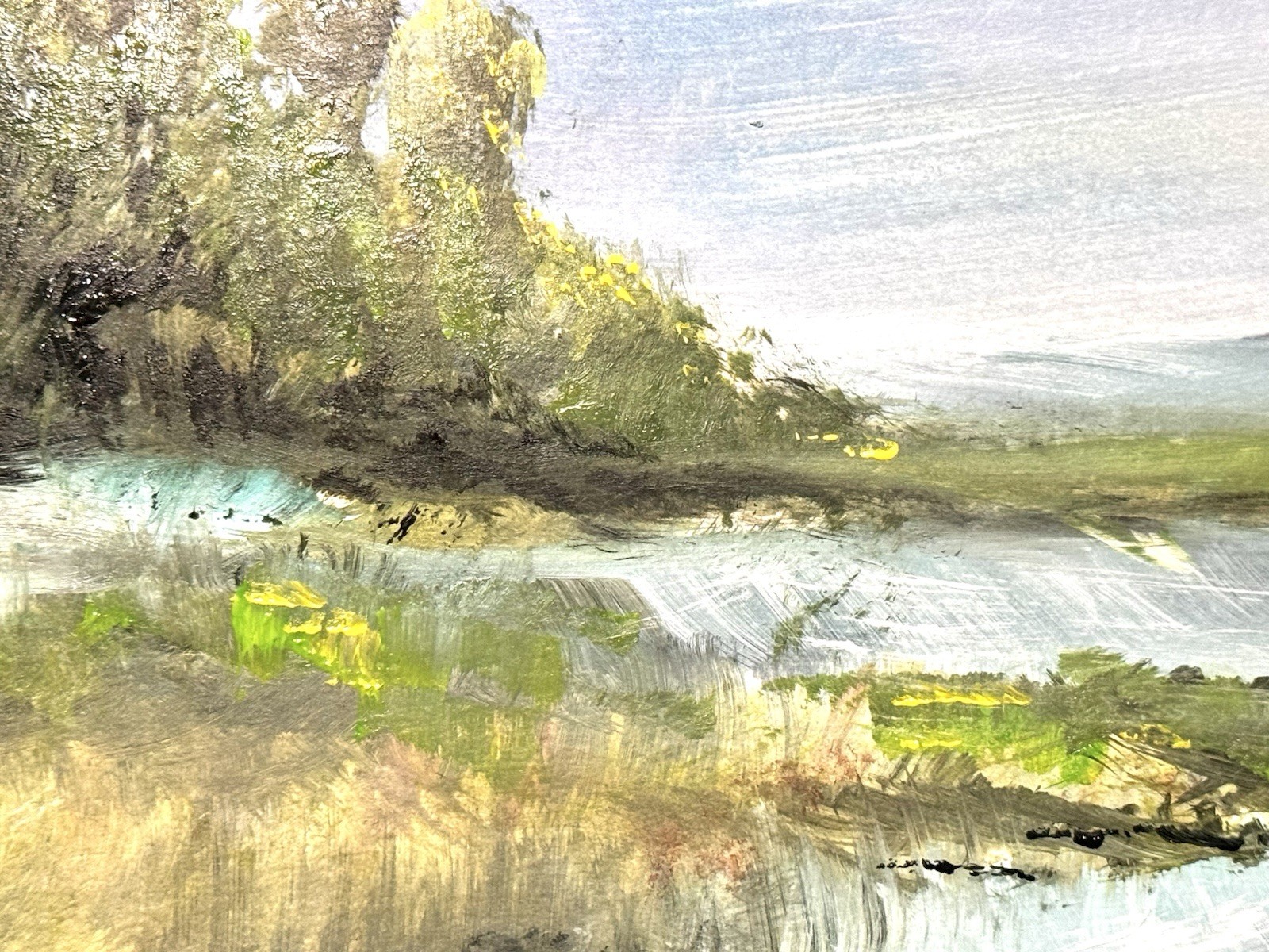 SAMATOWIC Original Landscape Expressionism 9X12 Abstract Paper Signed Art 15