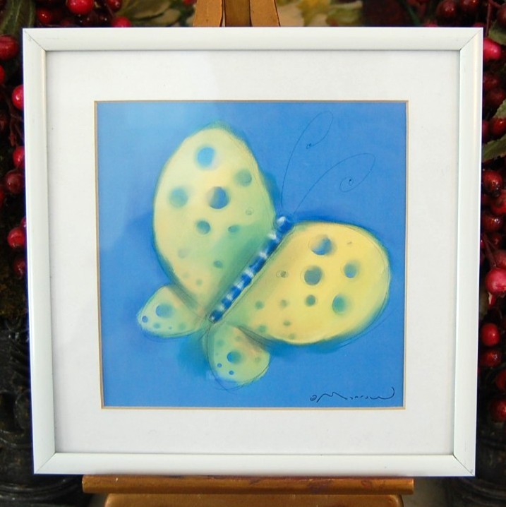 FRAMED VINTAGE 2002 ANTHONY MORROW BUG BRIGHT SERIES COLOR ART PRINT: BUTTERFLY