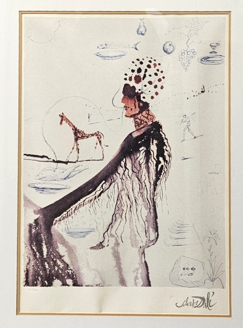SALVADOR DALI Plate Signed «Entrepreneur» Limited Edition of 500 Lithograph COA