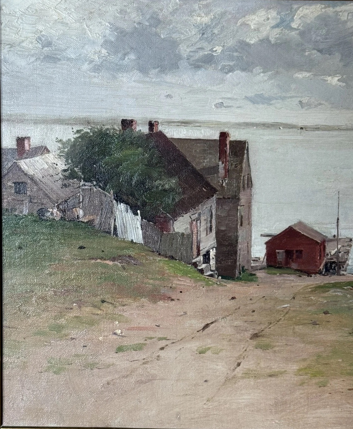 Charles E. L. Green American Massachusetts Boston Coastal Fishing Village