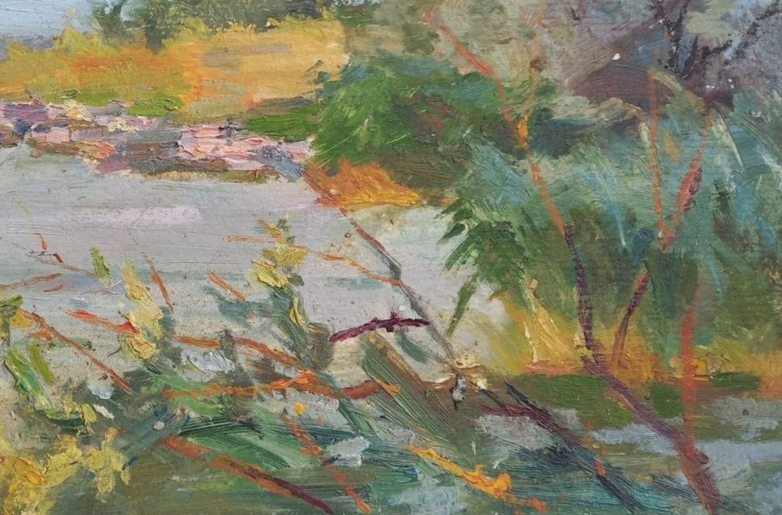 Oil painting Summer Ukrainian painter Unframed Decor original landscape art
