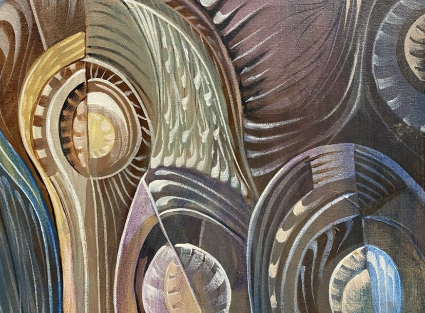 Daniel Morales Seres Dimensionales Painting 24-3/8″ W x 39-3/4″ H