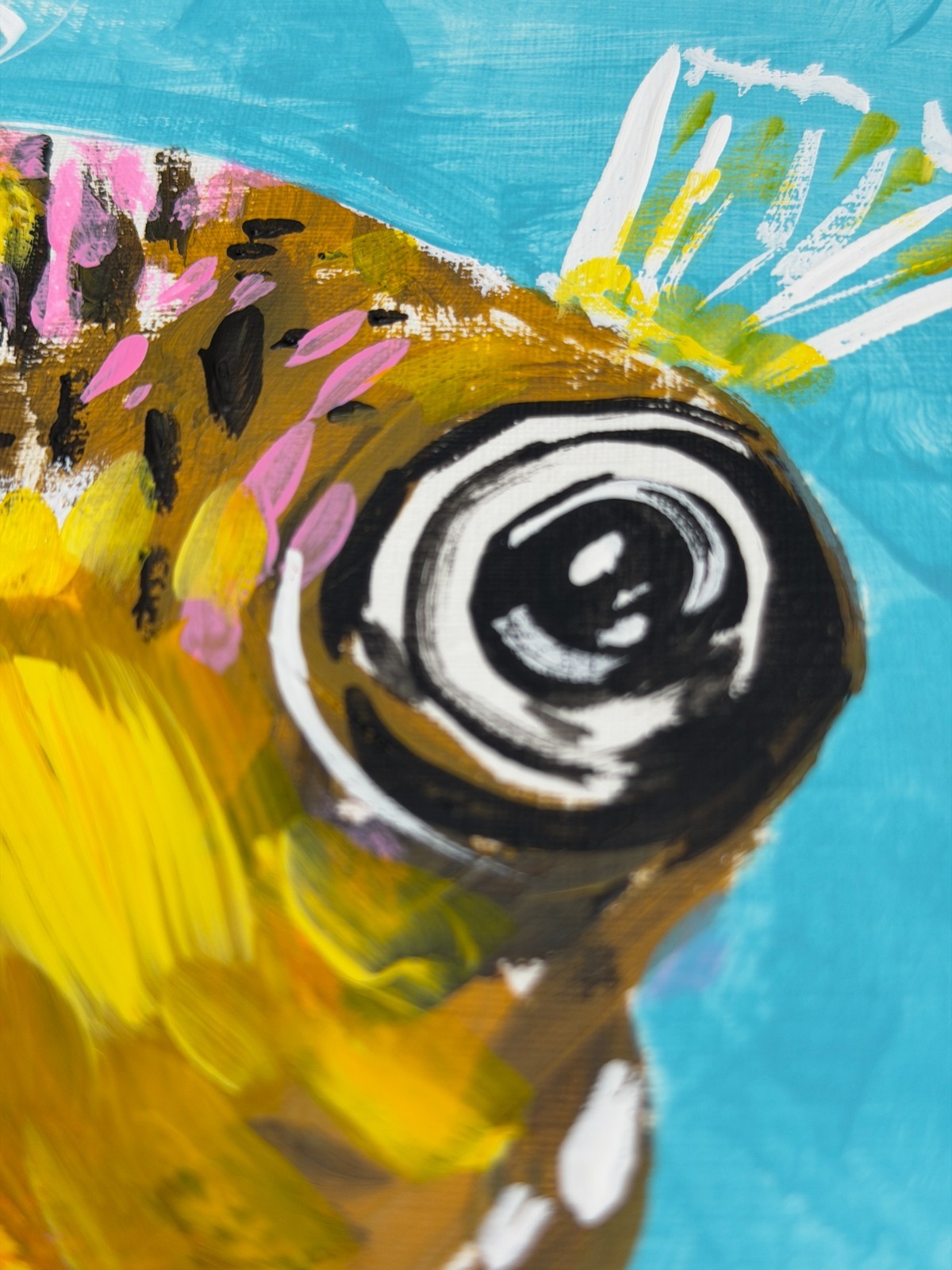 Original Puffer Fish Pop Art Acrylic Painting – 11×14″ Mixed Media Paper