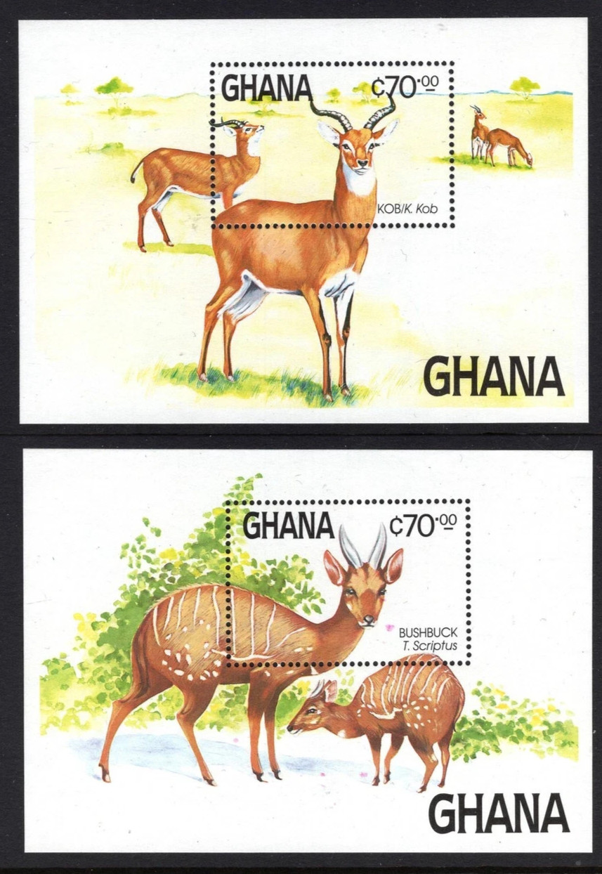 Ghana 1984, Scott 931-932, Wild Life, Antilopes, MNH