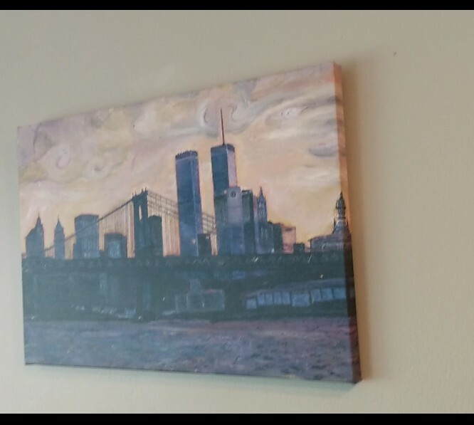 Yellow Sky Over Lower Manhattan   Limited Edition of 50 14″x21″ Canvas Stretched