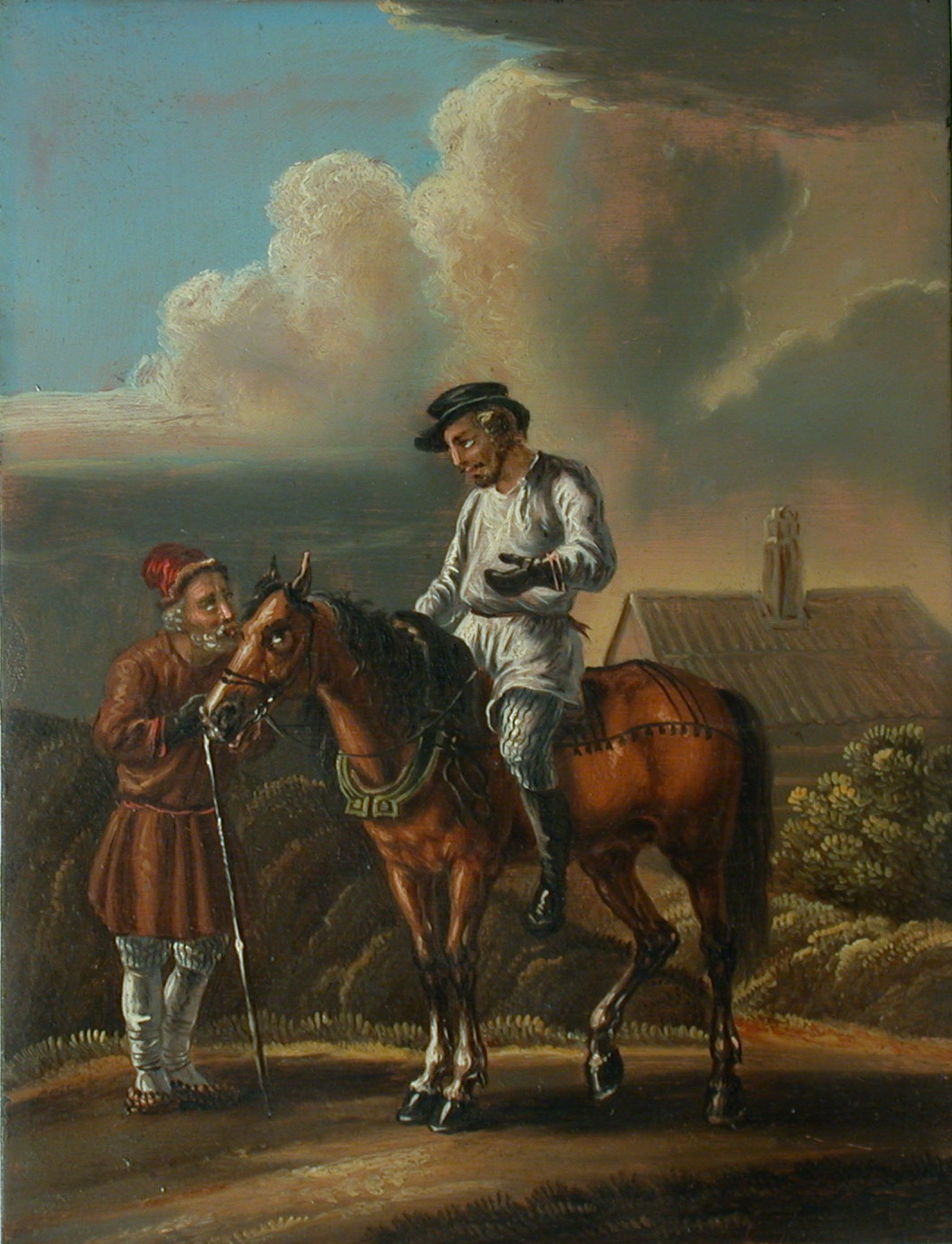 Alexander Ossipovich ORLOWSKI (1777-1832) Horsemen on the Village Path