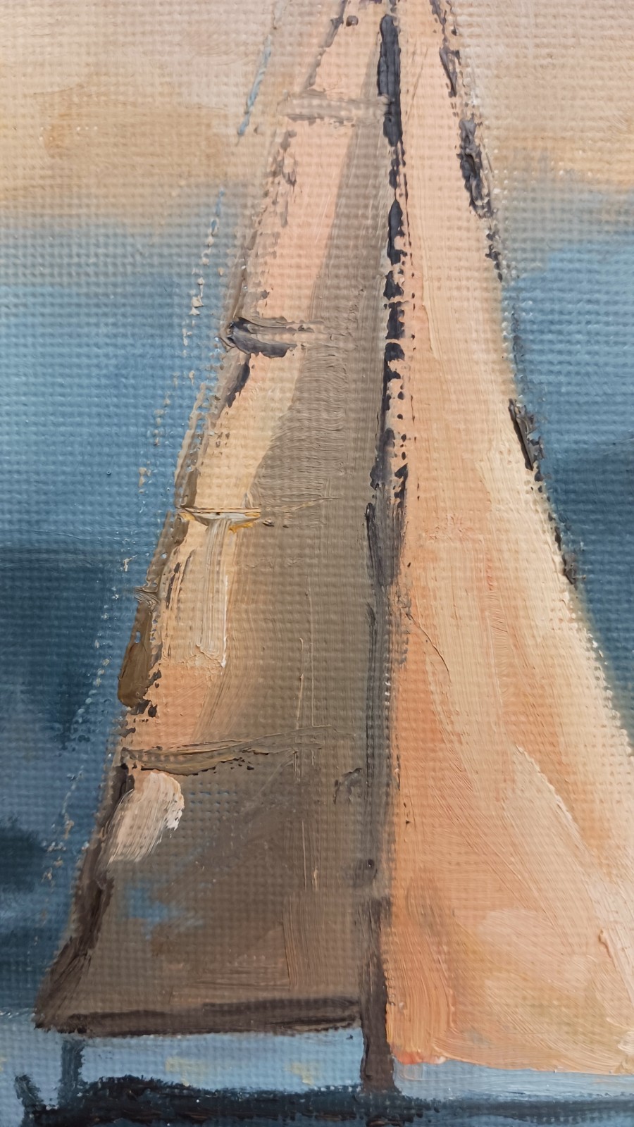 ORIGINAL Oil Painting IMPRESSIONISM Sailboat Sunset Lake River Boat Art 8″x10″