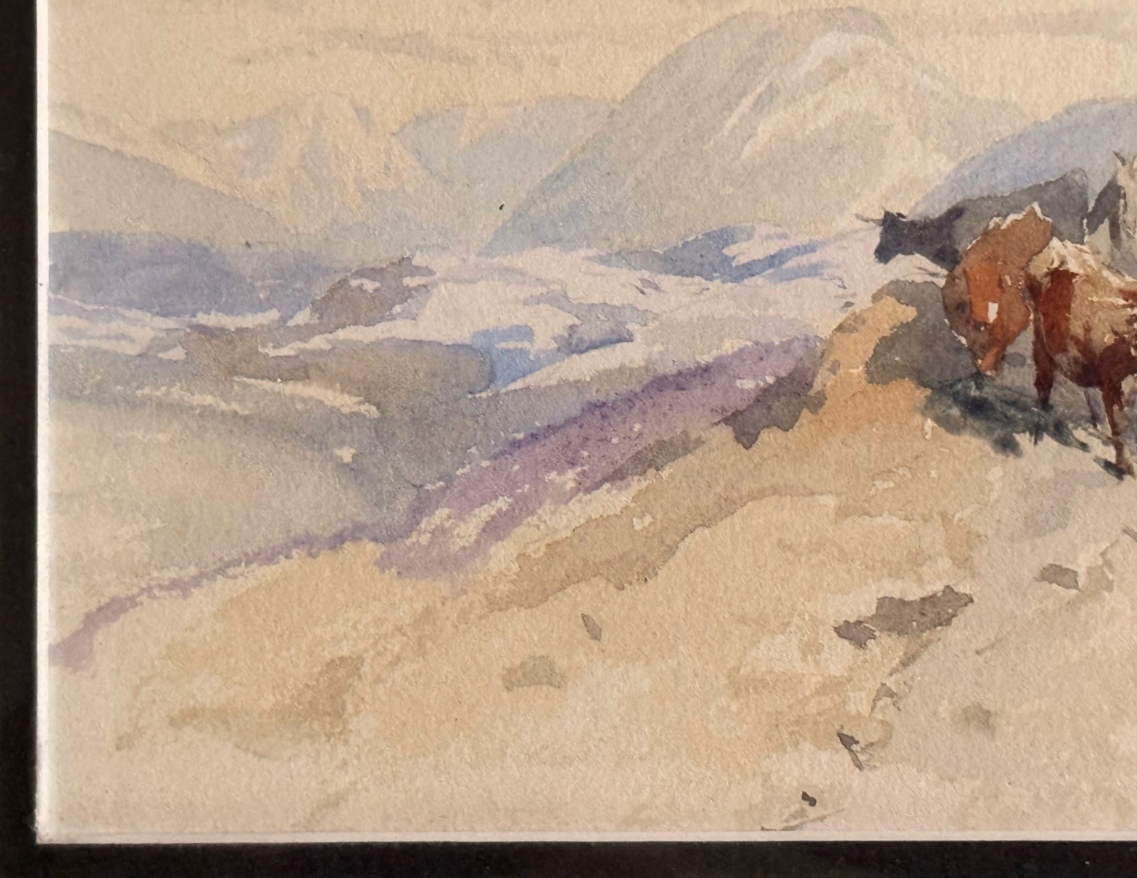 American William Trost Richards (1833-1905) 1863 Watercolor Painting