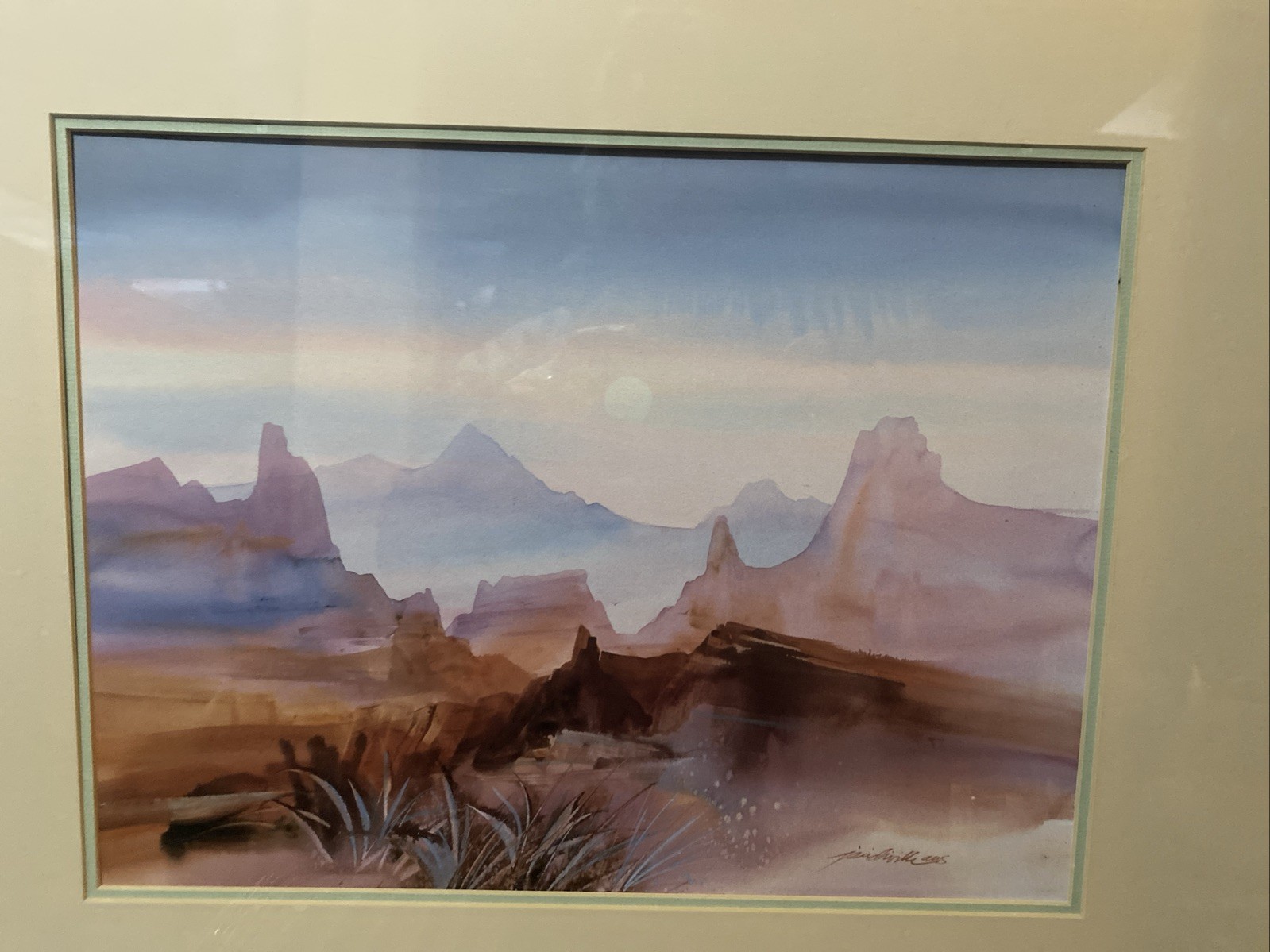 Jim Prindiville Original Watercolor «Sonoran Desert» 11.5×15.5in. print.