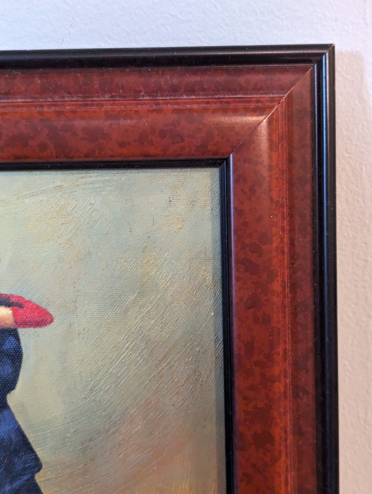 Oil Painting-Glamorous Couple Dancing on a Beach-Framed-Signed «M Harold»-C Desc