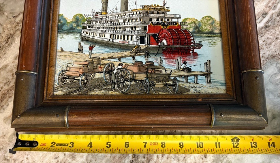 2 – H. Hargrove Serigraphs – 1986 Delta Queen, US Air Mail Biplane Hangar-8″x10″