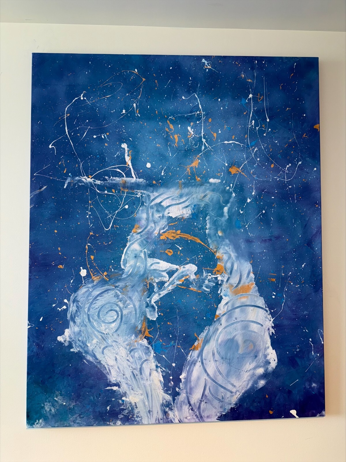 “Gravity Between Us” – Original painting, 60 in x 48 in, New