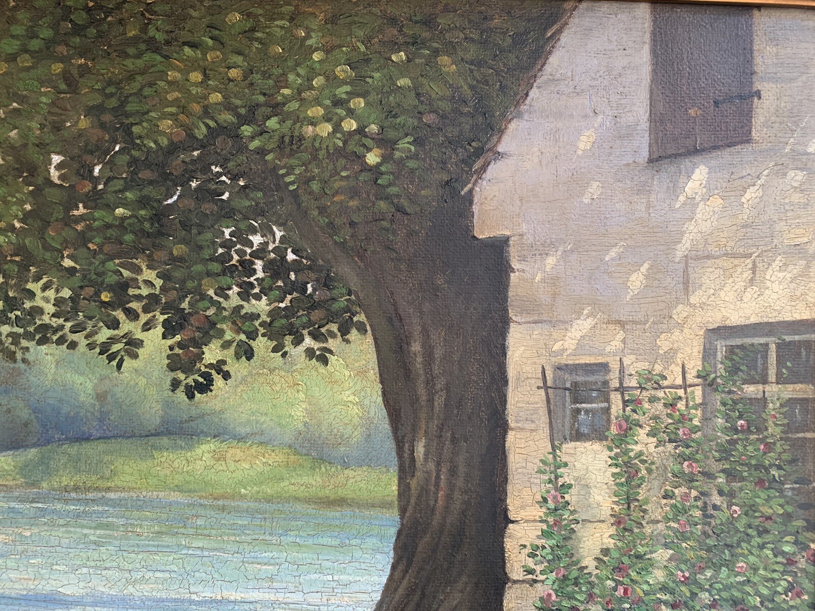 Symbolist Impressionist Original Painting Landscape French School Art Violinist