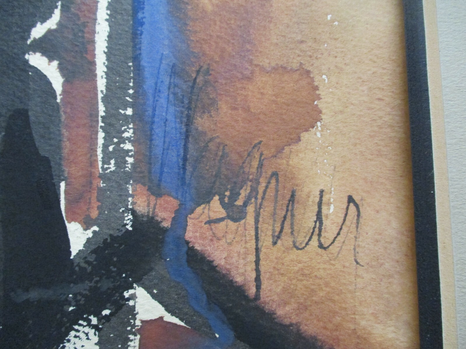 VINTAGE ABSTRACT EXPRESSIONISM PAINTING MODERNISM 1970’S MYSTERY ARTIST SIGNED