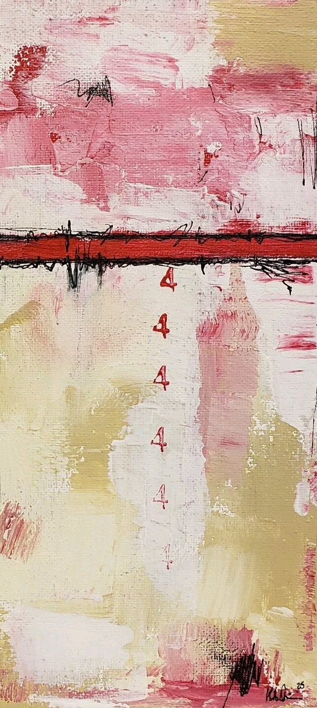 No.645 Original Abstract Modern Minimal Texture Painting By K.A.Davis