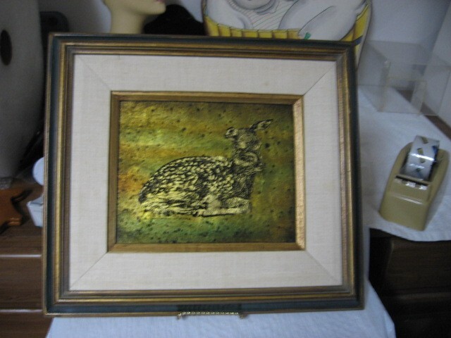 VINTAGE JACK WHITE (1933 – 2016) ORIGINAL GOLD LEAF ART