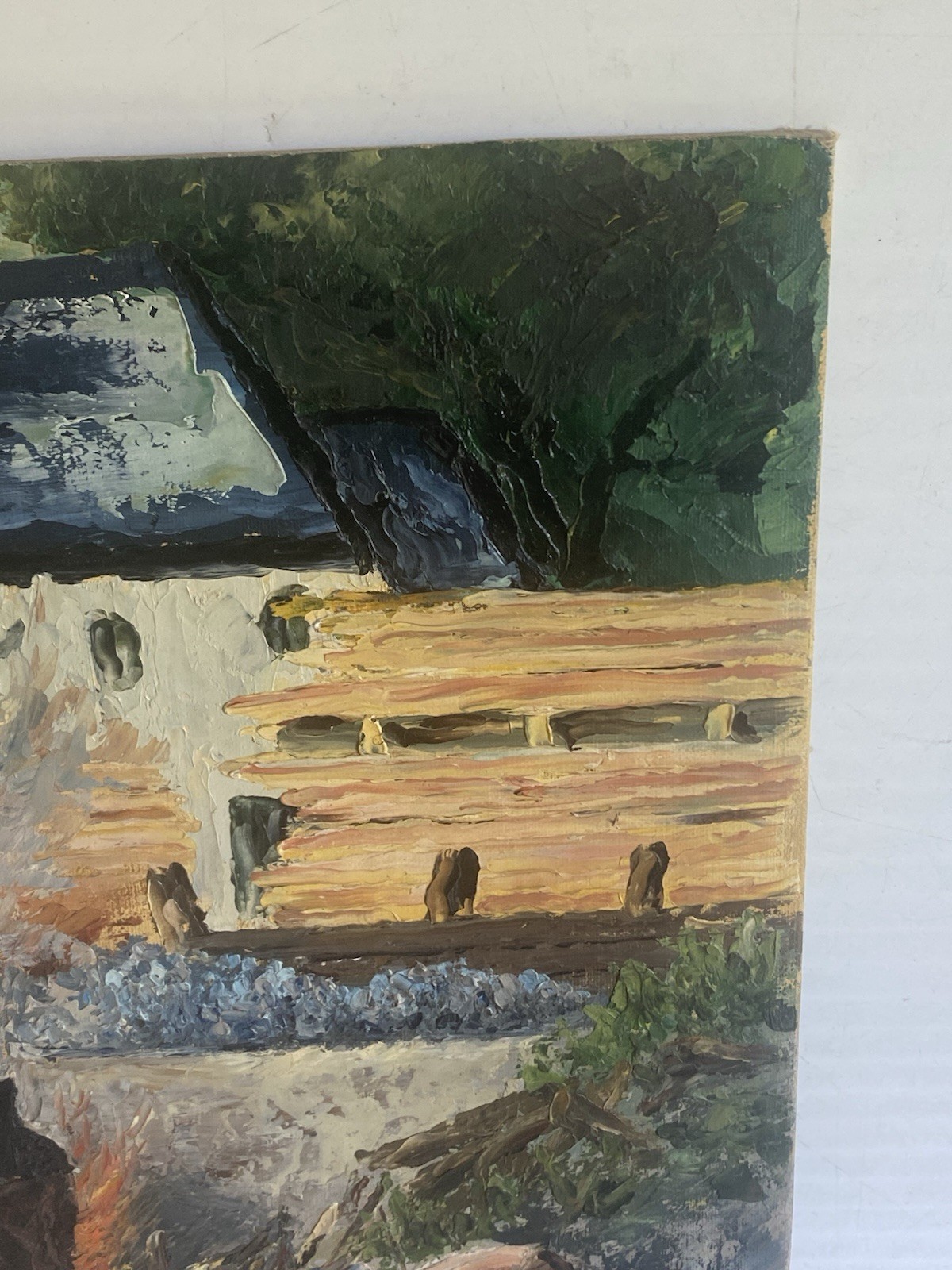 Vintage Painting WPA Era Ernest Krape LISTED Pennsylvania Modernist Abstract
