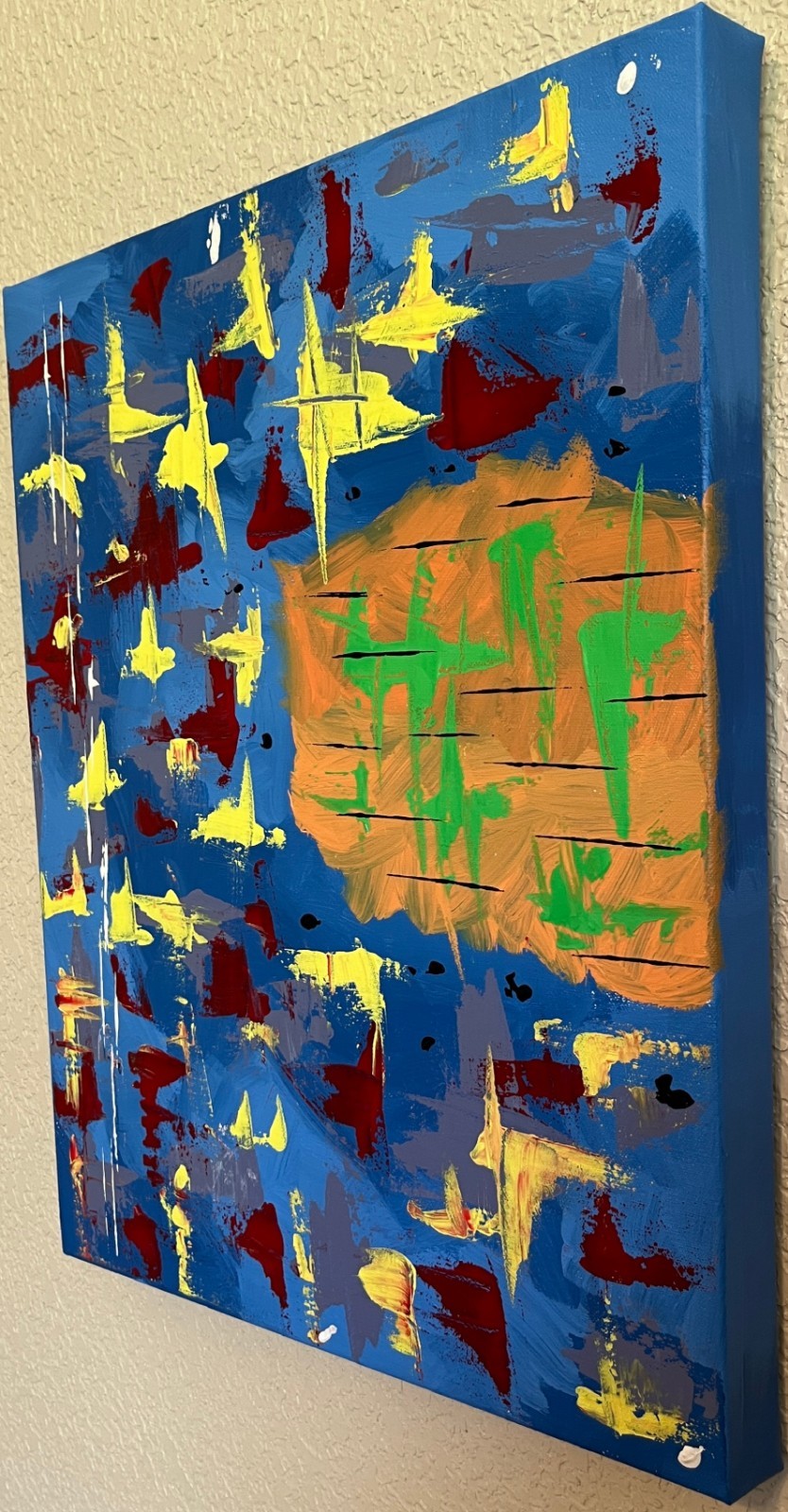 Original Abstract Acrylic Art Painting titled F0601