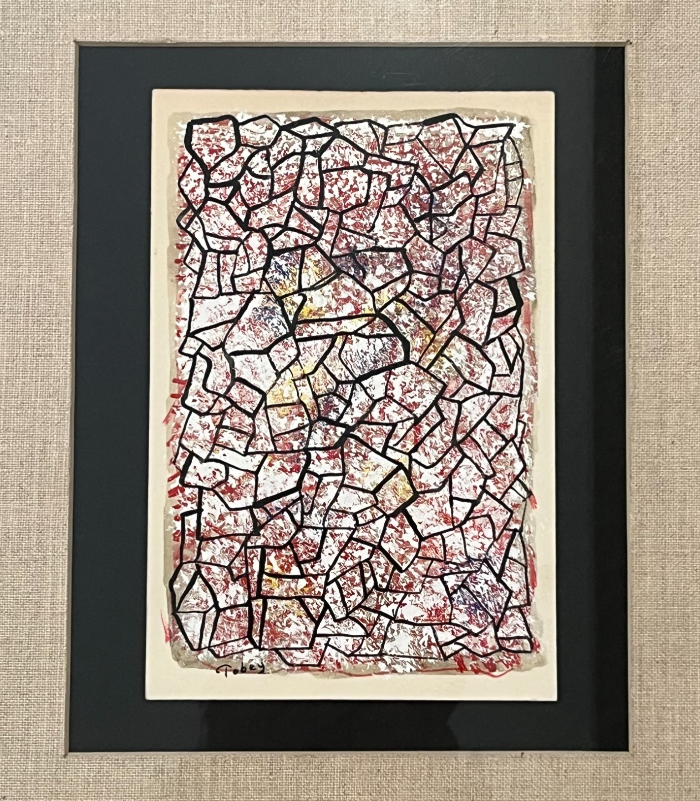 Mark Tobey «Abstract Composition» Original Painting, Tempera on Paper. Post War