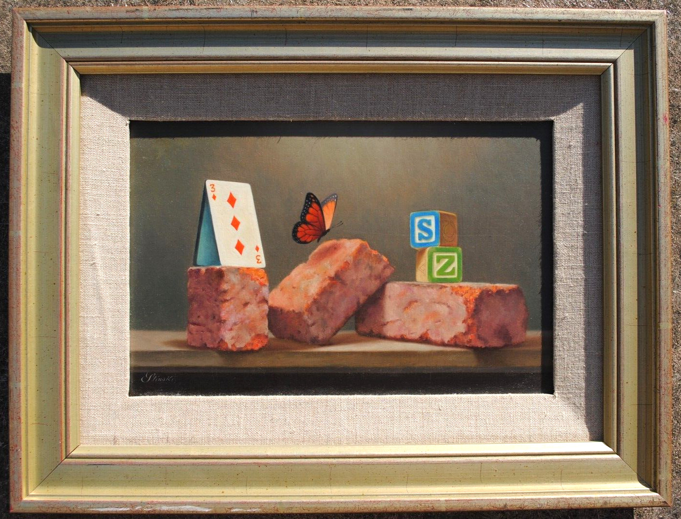 Gerald Stinski 1929-2015 trompe l’oeil master artist still life painting