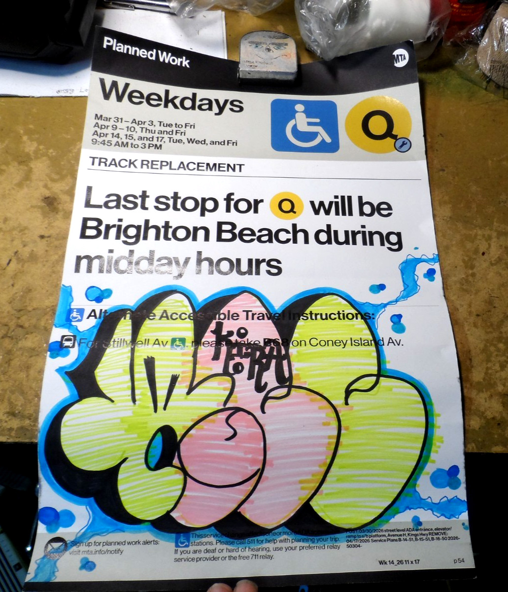 NYC Subway Art Graffiti Q Train Artist Graf 2026