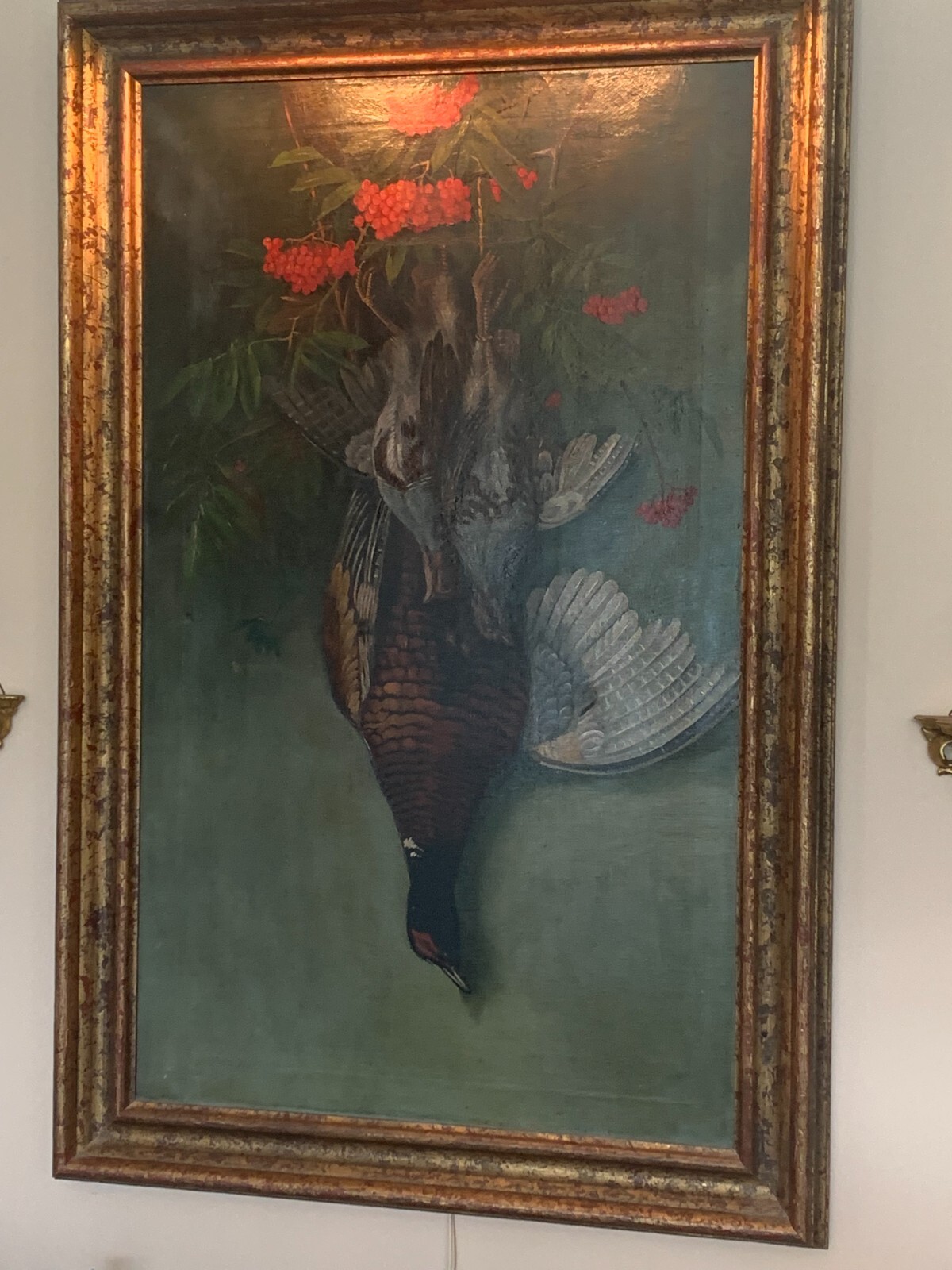 Painting mid-19th century framed Italian original oil painting