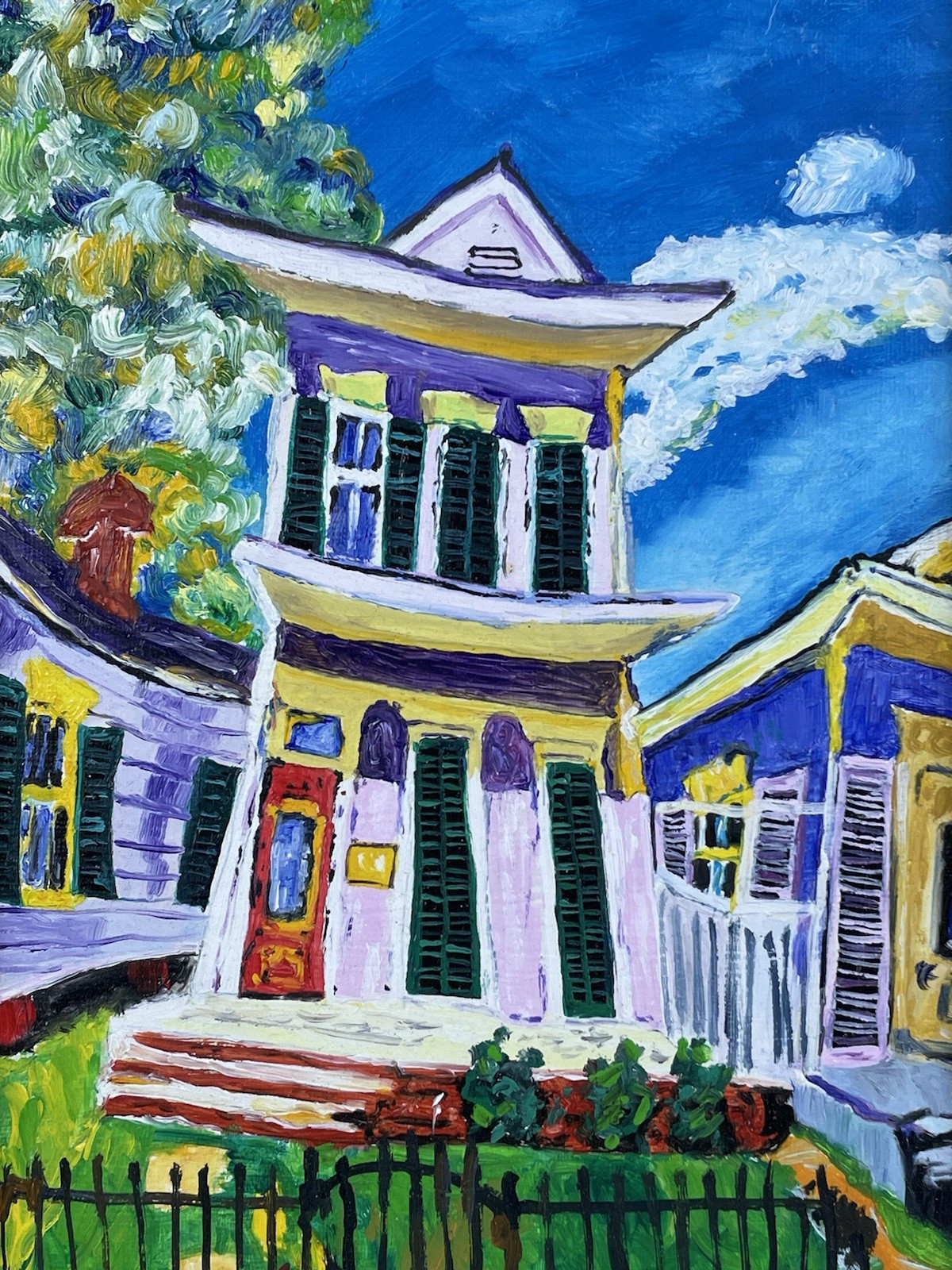 James Michalopoulos (Handmade) Oil on canvas painting signed & Framed